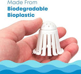 TubShroom Toss 21pk Disposable Bath Tub Drain Strainers - Hair Catcher Snare for Shower Bathtub to Prevent Clogged Drains, Traps Human and Pet Hair, One Year Supply (White)