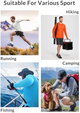 baleaf Men's Sun Protection Hoodie Shirt UPF 50+ Long Sleeve UV SPF T-Shirts Rash Guard Fishing Swimming Lightweight