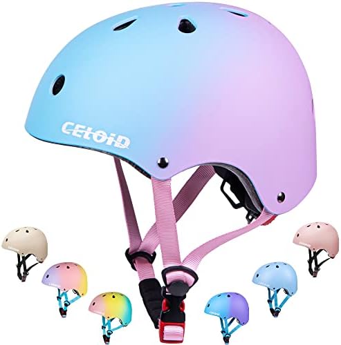 Kids Bike Helmet,Toddler Skateboard Helmets for Ages 2-3-5-8-14 Years Boys Girls，Adjustable Multi-Sport Bicycle Skateboarding Football Roller Skating Scooter Rollerblade Balance Bike Helmet
