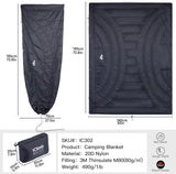 iClimb 3M Thinsulate Insulation Warm Camping Blanket Ultralight Compact (Blue)