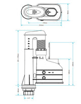 Taps2Traps WRAS Approved Universal Dual Flush Toilet Syphon – Adjustable from 7.5" to 9.5" with Built-in Overflow – Replacement Toilet Flush System