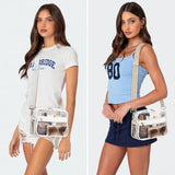 Clear Bag for Stadium Events with 2 Long Straps, See Through Purse for Women Crossbody Bag Concert Stadium Approved