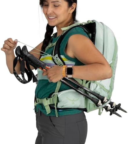 Osprey Tempest 11L Women's Lightweight Hiking Backpack with Hipbelt, Frosty Mint Green/Botanica