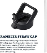 YETI Rambler 26 oz Bottle, Vacuum Insulated, Stainless Steel with Color Matching Straw Cap