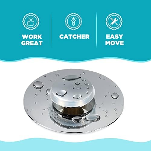 Bathroom Sink Stopper, for 1.1-1.5 Inch Bullet Core Push Type Basin Pop Up Drain Filter, Sink Drain Strainer