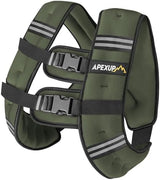 APEXUP Weighted Vest with 5lbs/10lbs/15lbs/20lbs/25lbs/30lbs Weights and Reflective Stripe, Weight Vest Men Women for Workout, Strength Training, Running