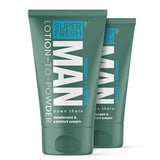 Super Fresh Ball Deodorant Powder Lotion Comfort Cream for Man Parts Groin Butt and Body Hygiene Controls Odor Stops Chafing and Itch Absorbs Sweat Aluminum Free Formula in 4 oz Twin Pack