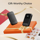 Hand Warmers Rechargeable 2 Pack with Gift Box, Portable Electric Hand Warmer with LED Display Battery and Temperature, Fast Heating, for Men, Women, Hunting Camping