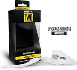 Nxtrnd Two Football Mouth Guard, Football Mouthpiece with Strap, Fits Adult & Youth (White)