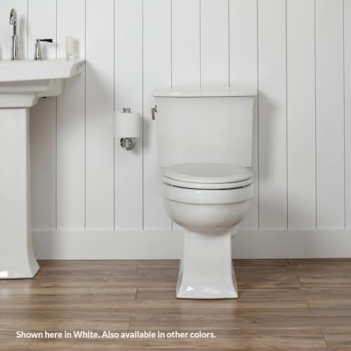 Mayfair Cameron Biscuit Toilet Seat, Non Slip Heavy Duty Wood, Easy Clean, Round