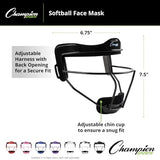 Champion Sports Steel Softball Face Mask - Classic Fielders Masks for Adults - Durable Head Guards - Premium Sports Accessories for Indoors and Outdoors - Multiple Styles