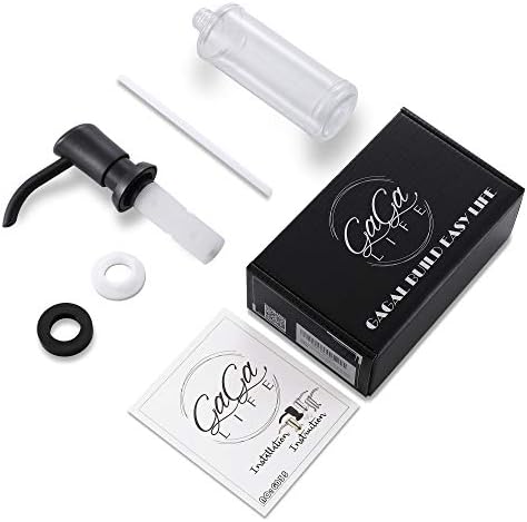 GAGALIFE Soap Dispenser for Kitchen Sink, ABS in Counter Soap Dispenser(Oil Rubbed Bronze), with 17 Ounce Large Pet Soap Bottle, Refill from The Top, Venetian Bronze