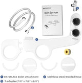 Bidet Attachment for Toilet, Self-Cleaning Dual Retractable Nozzles Bidet, Non-Electric Adjustable Water Pressure for Hygienic Rear & Feminine Wash, Easy Installation Ultra-Slim (Black)