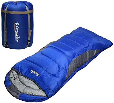 0 Degree Winter Sleeping Bags for Adults Camping (450GSM) - Temp Range (5F–32F) Portable Waterproof Compression Sack- Camping Sleeping Bags for Big and Tall in Env Hoodie: Backpacking Hiking 4 Season