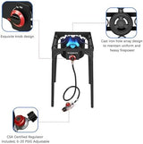 Vivicreate 30000 BTU free standing Outdoor Stove, Side burners,Camping Stove, 0-20 PSIG high pressure stove include CSA listed regulator and gas pipe