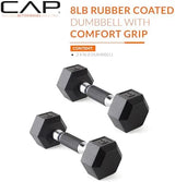 CAP Barbell Coated Dumbbell Weight | Multiple Options Pairs & Sets