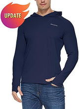 baleaf Men's Sun Protection Hoodie Shirt UPF 50+ Long Sleeve UV SPF T-Shirts Rash Guard Fishing Swimming Lightweight