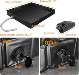 41"x41"x5" Portable Shower Pan Camping Shower Base Collapsible Temporary Shower Stall with Drain Hose Durable Foldable Basin for RV Outdoor Bathing Pets Tent Indoor Outdoor Use