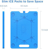 OUTXE Ice Packs for Coolers - Large- 10 x 13 Inch, Space Saving - Reusable, Long Lasting, Cold Freezer Packs for Coolers&Totes to Keep Food Fresh