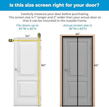 Fenestrelle Magnetic Screen Door for Standard, French & Sliding Door, Large Pet & Kids, Keep Bugs Out, Heavy Fiberglass Mesh, Self Closing Continuous Magnetic Seal (Fits Door Size 37"x80", Black Trim)