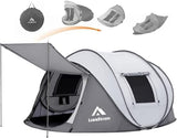 4 Person Easy Pop Up Tent Waterproof Automatic Setup 2 Doors-Instant Family Tents for Camping Hiking & Traveling