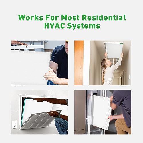 16x25x1 Air filter, Washable and Reusable Air Filter 16x25x1 for AC HVAC Furnace, MERV 8 Air Filters Machine Washable & Dryer Friendly, AC Furnace Air Filter