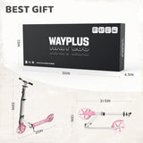 Kick Scooter for Ages 6+,Kid, Teens & Adults. Max Load 240 LBS. Foldable, Lightweight, 8IN Big Wheels for Kids, Teen and Adults, 4 Adjustable Levels. Bearing ABEC9