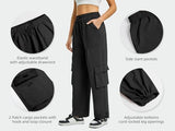 Women's Cargo Pants Water Resistant Lightweight Drawstring Hiking Joggers Base Jump Parachute Pants