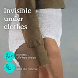 Because Overnight Absorbency Pull Ups - Adult Disposable Incontinence Underwear, Extra Absorbent Nighttime Briefs for Men and Women, White, XLarge, 80 Count (4 Packs of 20)