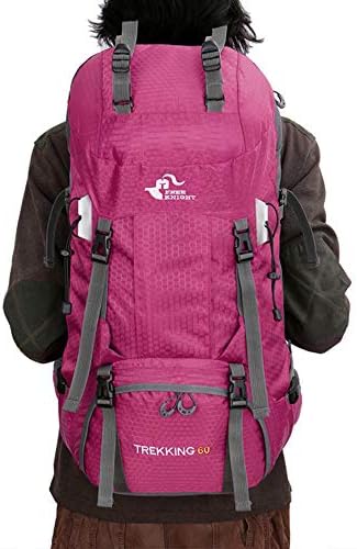 Bseash 60L Waterproof Hiking Camping Backpack with Rain Cover, Large Outdoor Sport Travel Daypack Rucksack for Climbing