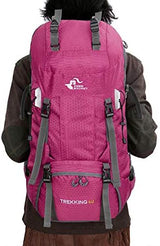 Bseash 60L Waterproof Hiking Camping Backpack with Rain Cover, Large Outdoor Sport Travel Daypack Rucksack for Climbing