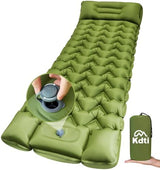Ultralight Inflatable Sleeping Pad with Built-in Foot Pump - Upgraded Durable Air Mattress for Camping, Backpacking, Hiking - Compact Design Includes Carry Bag (Green)