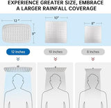 G-Promise All Metal 12 Inch Dual Shower Head with Handheld Combo, Rain Shower Head, Adjustable Extension Arm, Smooth 3-Way Diverter, 71 Inch Extra Long Hose - A Bathroom Upgrade(Brushed Nickel)