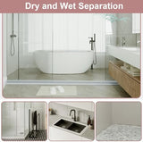 Shower Threshold Water Dam Guard - Self-Adhesive Silicone Waterproof Barrier, Leak-Proof, Flexible, Easy Installation, Customizable Length for Showers, Bathtubs, Sinks, and Countertops by Hzetuu