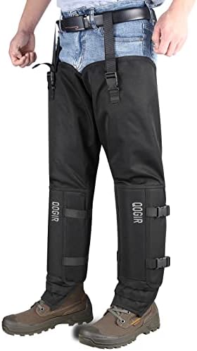 QOGIR Snake Guard Protection Chaps: Snake Bite Protection for Ankle to Thigh Snake Chaps, Waterproof Snake Gaiters