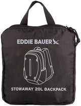 Eddie Bauer Stowaway Packable Backpack-Made from Ripstop Polyester, Onyx, 20L
