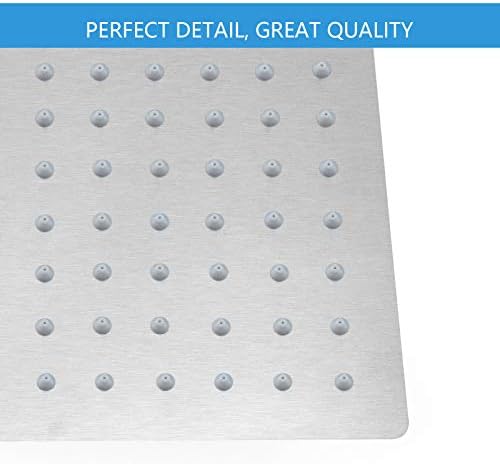NearMoon Rain Shower Head, High Flow Stainless Steel Square Rainfall Shower, Waterfall Bath Shower Body Covering, Ceiling or Wall Mount (12 Inch, Brushed Nickel)