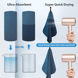 BOGI Microfiber Travel Sports Towel-Quick Dry Towel, Soft Lightweight Microfiber Camping Towel Absorbent Compact Travel Towel for Camping Gym Yoga Swimming Backpacking (XL:72''x32''+16''x16''-Nblue)