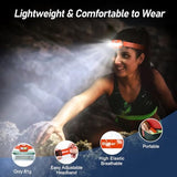 Headlamp Flashlight, 2-Pack Super Bright LED Rechargeable Headlight - Spotlight&Floodlight Combination,Sensor Control, 8 Modes,IPX5 Waterproof, 20+Hrs Runtime for Camping-Orange