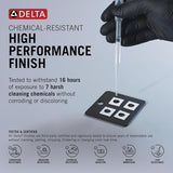 Delta Arvo 1 Hole Matte Black Bathroom Faucet with Sprayer, Single Hole Bathroom Sink Faucet with Pull Out Sprayer for Vanity, Push-Pop Drain, Matte Black 15840LF-BLPD