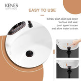 KENES Oil Rubbed Bronze Bathroom Vessel Pop Up Sink Drain, Vanity Faucet Sink Drain Stopper, Sink Drain Assembly Without Overflow Anti Clog Pop Up Drain