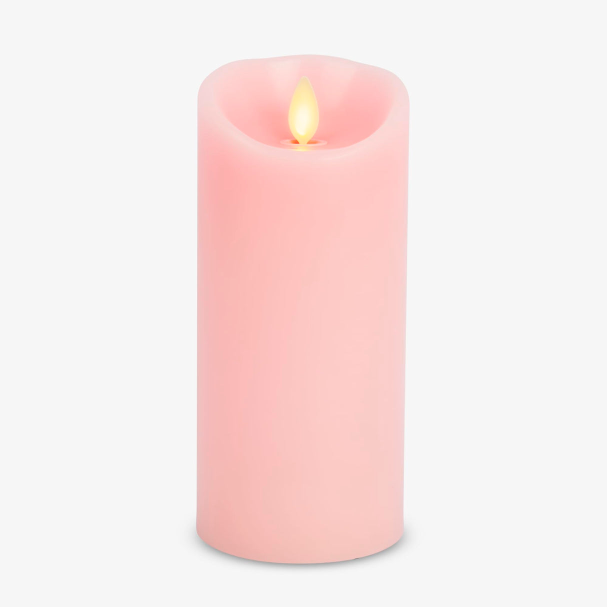 Luminara Blooming Mauve Garden Pillar Candles - Flameless Real-Flame Nature-Inspired Battery Operated LED Decor - Spring Summer Collection - 3" x 6.5"