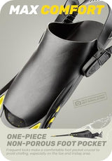 CAPAS Snorkel Fins, Swim Fins Travel Size Short Adjustable for Snorkeling Diving Adult Men Women Kids Open Heel Swimming Flippers