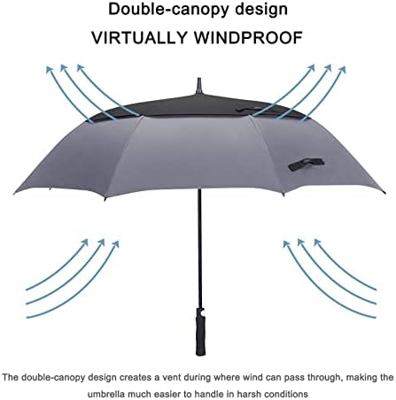 G4Free 47/54/62/68 Inch Automatic Open Golf Umbrella Oversize Extra Large Double Canopy Vented Windproof Waterproof Stick Umbrellas