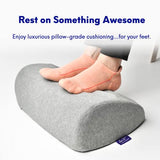 C CUSHION LAB Ergonomic Foot Rest for Under Desk - Patented Massage Ridge Design Memory Foam Foot Stool Pillow for Work, Home, Gaming, Computer, Office Chair - Footrest for Back & Hip Pain Relief