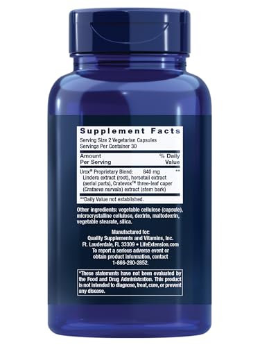 Life Extension Women's Bladder Support – for Bladder Health and Normal Urinary Frequency – Horsetail, Lindera and Three-Leaf Caper Extracts – Non-GMO – Gluten Free — 60 Vegetarian Capsules