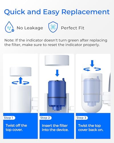 Waterdrop NSF Certified Water Filter, Replacement for All PUR®, PUR®PLUS Faucet Filtration Systems, Pur® RF-9999® Faucet Water Filter (6 Count), Model No.: WD-C08A