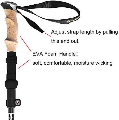 Aluminum Collapsible Ultralight Travel Trekking Hiking Pole for Men and Women