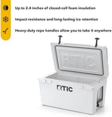 RTIC 65 QT Ultra-Tough Cooler Hard Insulated Portable Ice Chest Box for Beach, Drink, Beverage, Camping, Picnic, Fishing, Boat, Barbecue