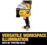 DEWALT 20V MAX LED Work Light, Handheld Spotlight with 508 Yard Distance, Pivoting Head, 1500 Lumens, Cordless, Battery Not Included (DCL043)